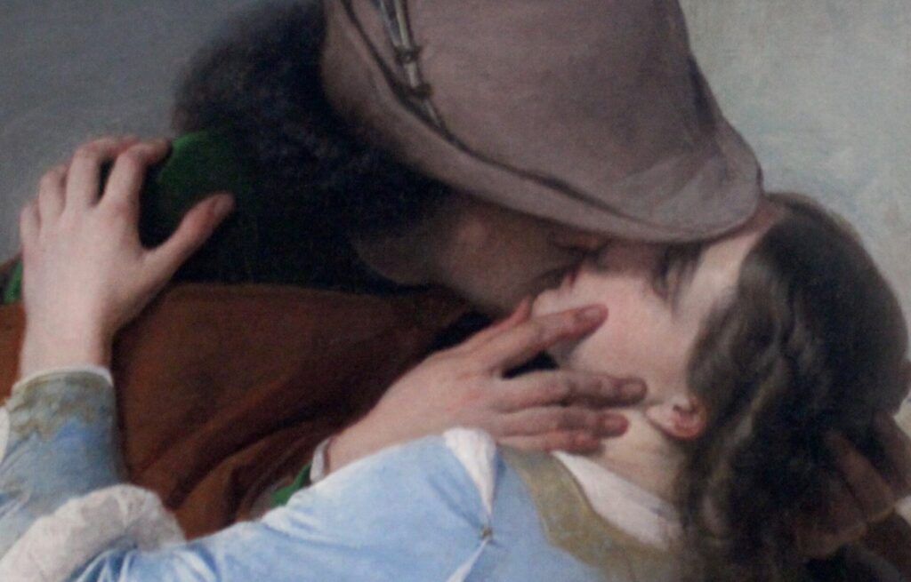 Hayez, Il bacio, detail